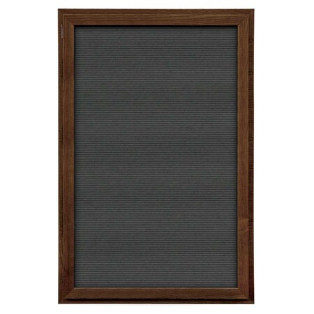 United Visual Products Outdoor Enclosed Combo Board, 72"x36", Black Frame/Grey & Apricot UVCB7236ODB-GREY-APRICOT